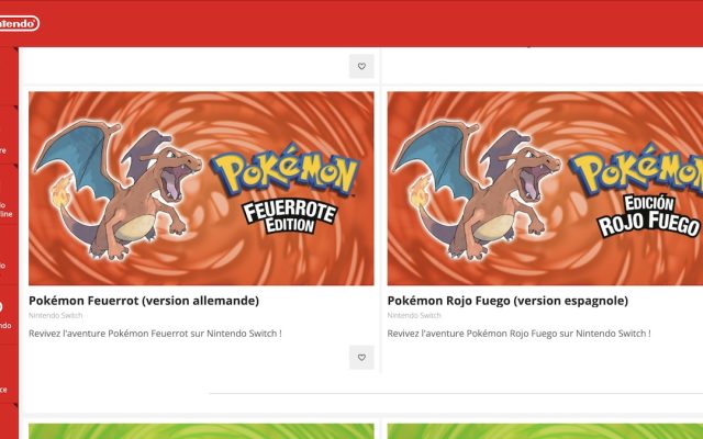 Retour des légendaires Pokémon Rouge Feu et Vert Feuille sur Nintendo Switch