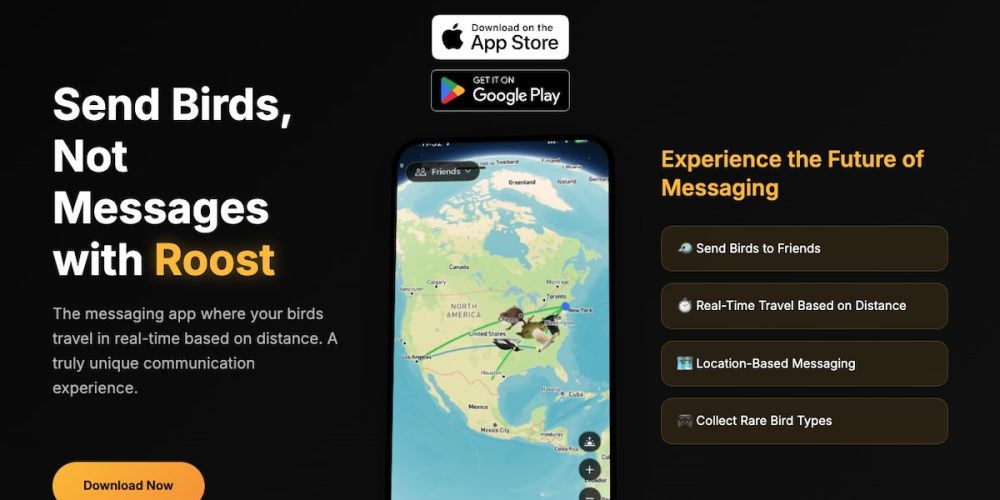 Expérience unique de communication lente avec Roost Social et ses pigeons voyageurs virtuels
